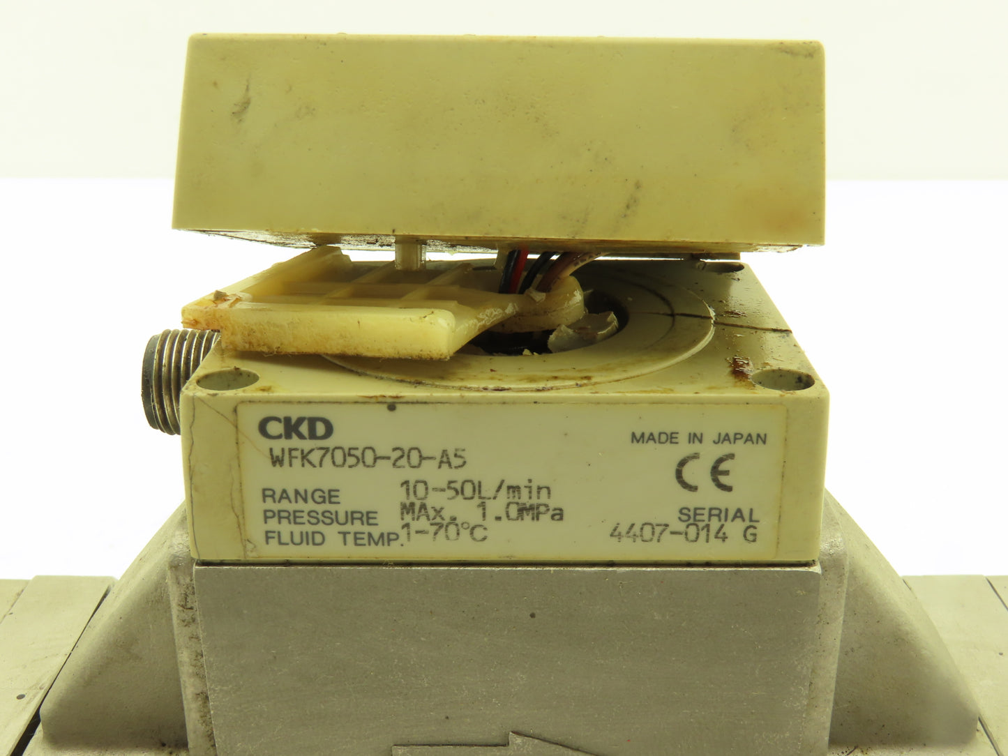 CKD Fluerex WFK7050-20-A5 Karman Vortex Flow Meter Sensor 10-50L/min 3/4" *Read*