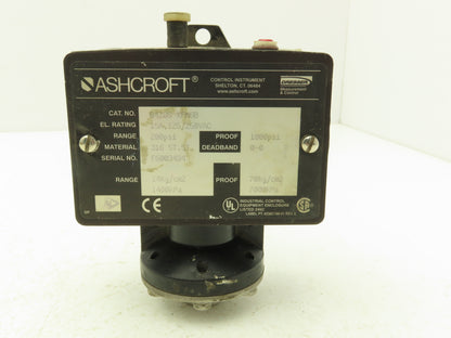 Ashcroft B428S XFM6B Pressure Control Switch 200 PSI Proof 1000 125/250 1/4"NPT