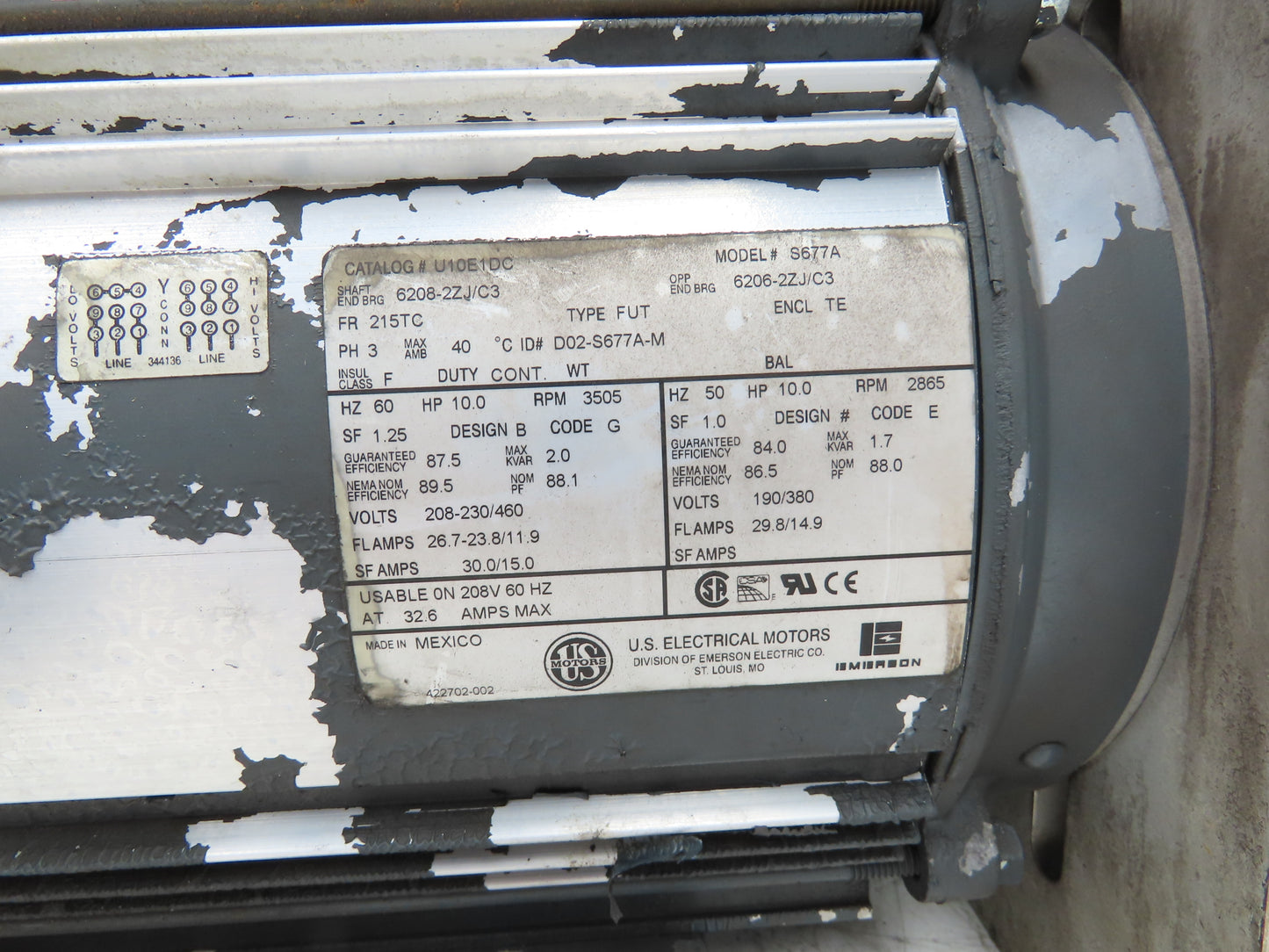 Paxton AT700 Centrifugal Blower 500 CFM 10Hp 3500 RPM 230/460V 3PH Belt Drive