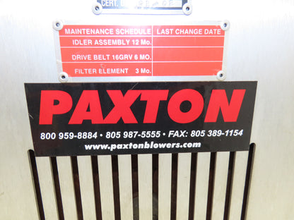 Paxton AT700 Centrifugal Blower 500 CFM 10Hp 3500 RPM 230/460V 3PH Belt Drive