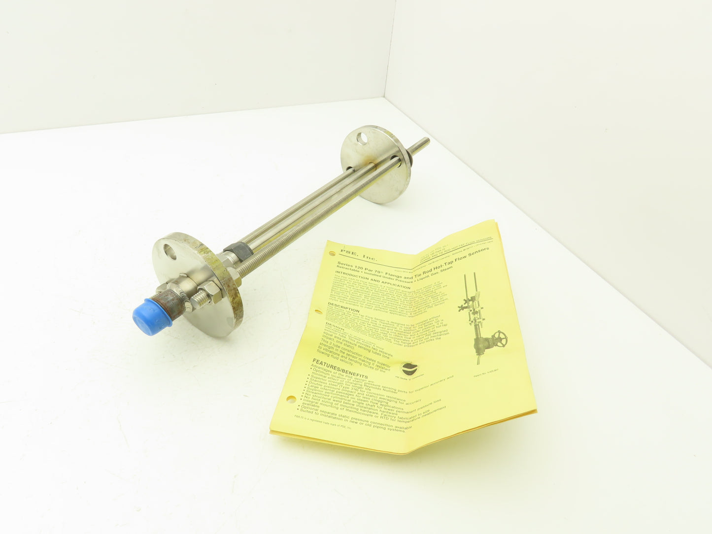 PSE Series 120 PAR 70 Stainless Steel Hot Tap Flow Sensor Flange Tie Rod 3/4"NPT