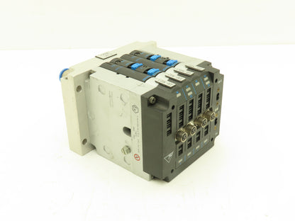 Festo CPV14-GE-ASI-4E4A-Z-M8 Pneumatic 4-Station Solenoid Valve Manifold 24VDC