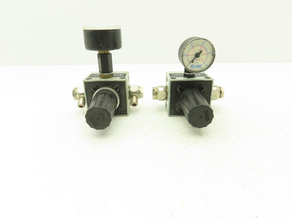 Numatics R22KG021 Pneumatic Air Pressure Regulator 1/4" NPT Ports Gauge Lot of 6
