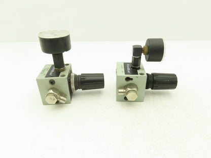 Numatics R22KG021 Pneumatic Air Pressure Regulator 1/4" NPT Ports Gauge Lot of 6