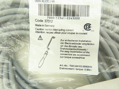 Murr Elektronik 7000-12341-2243000 M12 Female 90 Degree Shielded 30 Meter Cable