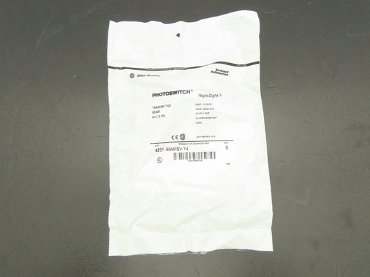 Allen Bradley 42EF-R9MPBV-Y4 Photoswitch Rightsight Transmitted Beam 4m 11-30VDC