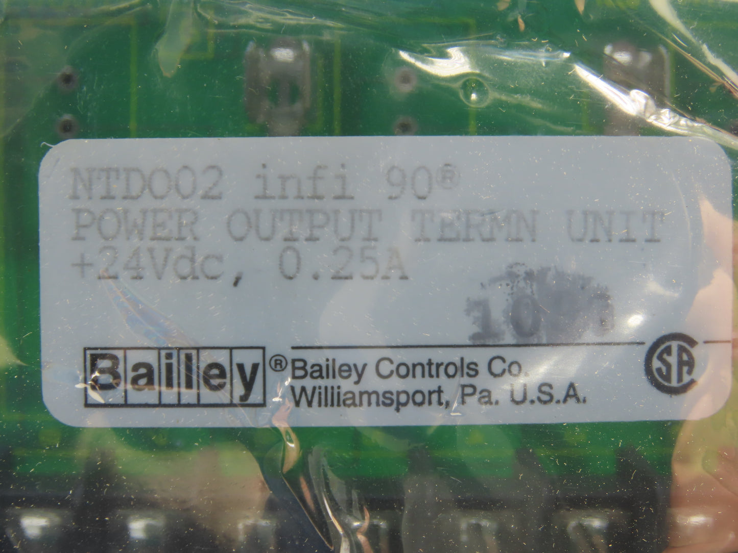 Bailey NTD002 I/O Signal Termination Unit For Infi 90 Digital/Net 90 Systems