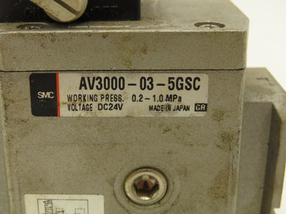 SMC AV3000-03-5GSC Pneumatic 2-Way Soft Start Solenoid Valve 24VDC 3/8" NPT