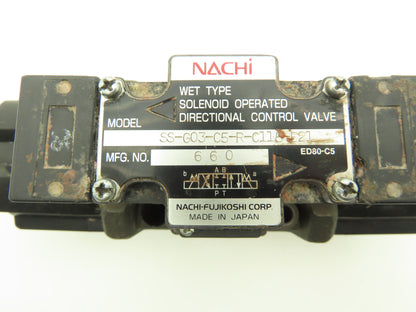 Nachi Hydraulic Directional Control Solenoid Valve 115VAC