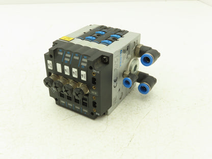 Festo CPV10-GE-ASI-4E4A-Z M8 Pneumatic 4 Station Solenoid Valve Manifold 24VDC
