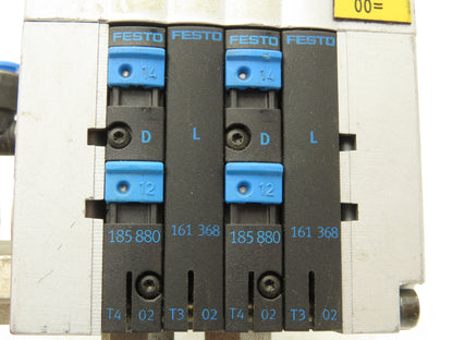 Festo CPV10-GE-ASI-4E4A-Z M8 Pneumatic 4 Station Solenoid Valve Manifold 24VDC