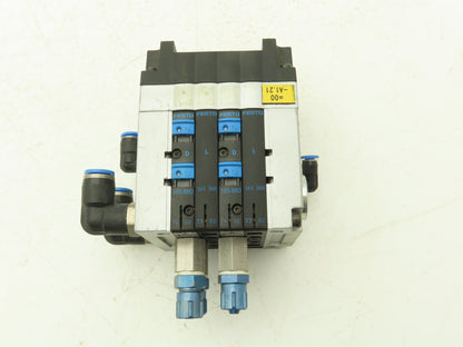 Festo CPV10-GE-ASI-4E4A-Z M8 Pneumatic 4 Station Solenoid Valve Manifold 24VDC