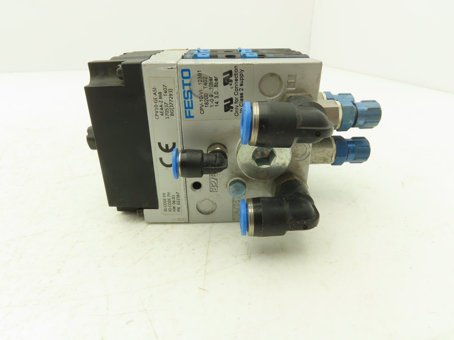 Festo CPV10-GE-ASI-4E4A-Z M8 Pneumatic 4 Station Solenoid Valve Manifold 24VDC