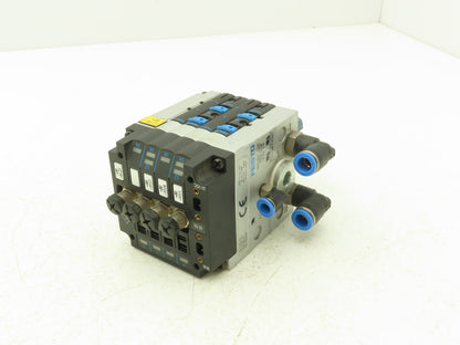 Festo CPV10-GE-ASI-4E4A-Z M8 Pneumatic 4 Station Solenoid Valve Manifold 24VDC