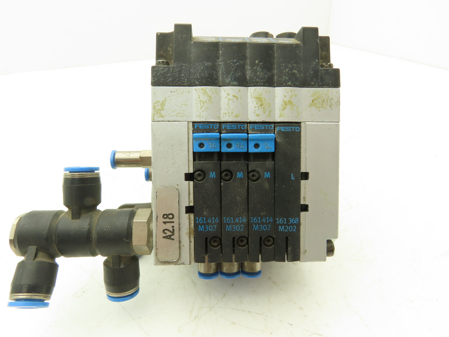 Festo CPV10-GE-ASI-4E4A-Z M8 Pneumatic 4 Station Solenoid Valve Manifold 24VDC