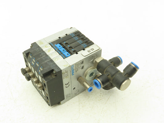 Festo CPV10-GE-ASI-4E4A-Z M8 Pneumatic 4 Station Solenoid Valve Manifold 24VDC