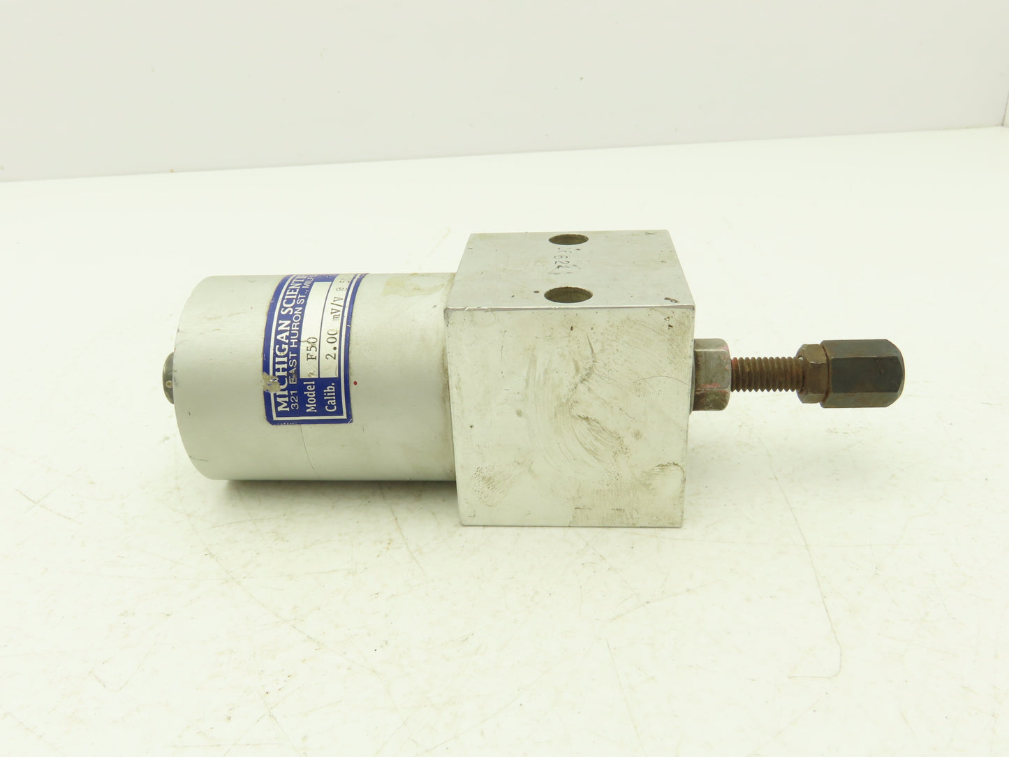 Michigan Scientific Corp F50 Load Cell W/Overload Protection 2mV/V @50lbs 6 Pin
