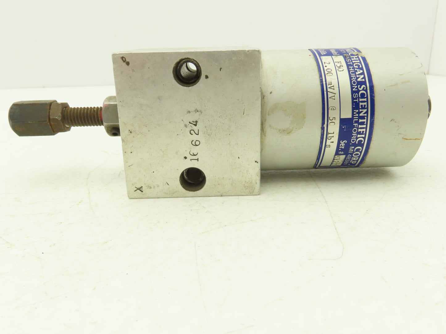 Michigan Scientific Corp F50 Load Cell W/Overload Protection 2mV/V @50lbs 6 Pin