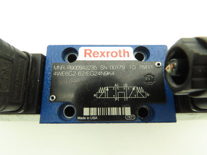Rexroth 4WE6G2-62/EG24N9K4 Hydraulic Directional Solenoid Valve 24VDC