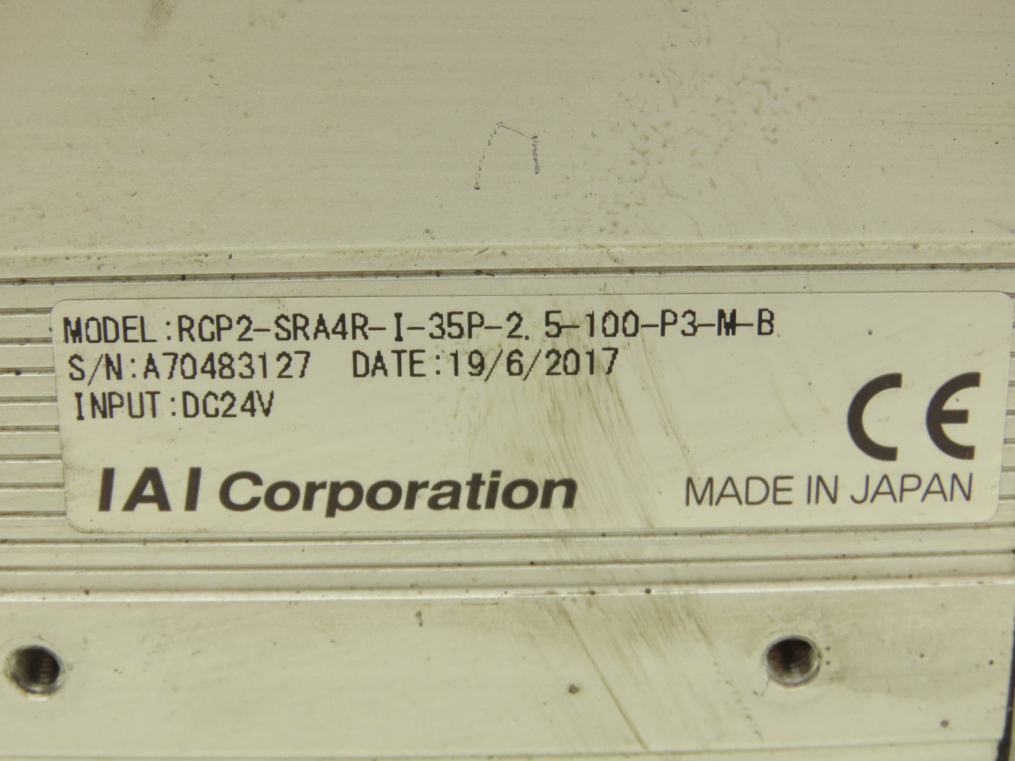 IAI RCP2-SRA4R-I-35P-2.5-100-P3-M-B Robo Cylinder Motorized Actuator 100mm 24VDC