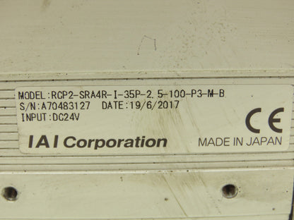 IAI RCP2-SRA4R-I-35P-2.5-100-P3-M-B Robo Cylinder Motorized Actuator 100mm 24VDC