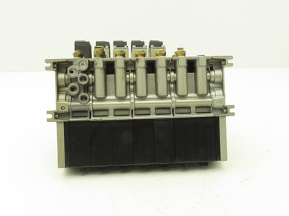 SMC VFS2600-5FZZ Pneumatic 7-Station Solenoid Valve Manifold Assembly 24VDC