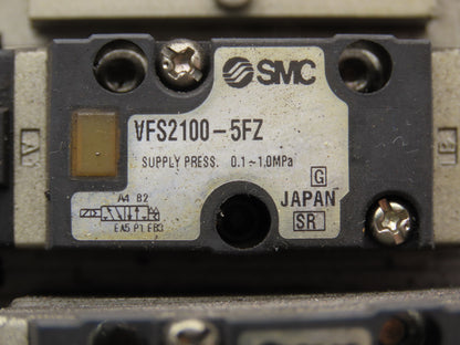 SMC VFS2600-5FZZ Pneumatic 7-Station Solenoid Valve Manifold Assembly 24VDC