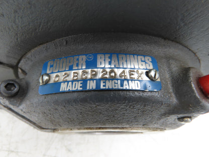 Cooper Bearing 02 BCP204EX Split Pillow Block Bearing 2-1/4" Bore P 04 Pedestal