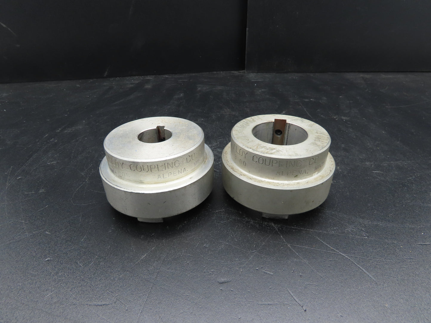 Magnaloy Model 300 Flex Coupling Hub Aluminum 1-5/8" & 1" Bores With Keyway