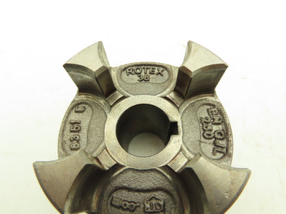 Rotex KTR 38 Series Flex Coupling Hub Aluminum 1-5/8" & 1" Bores With Keyway
