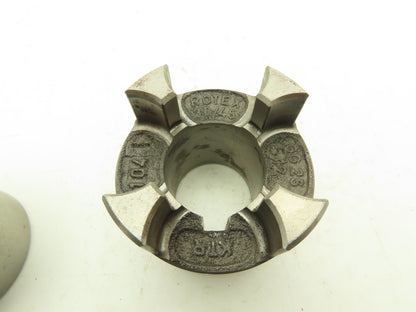 Rotex KTR 38 Series Flex Coupling Hub Aluminum 1-5/8" & 1" Bores With Keyway