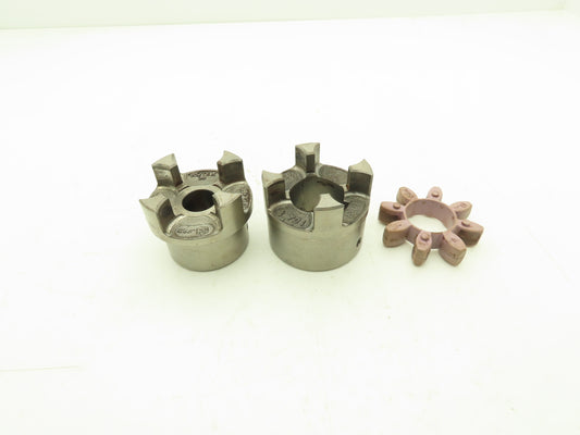 Rotex KTR 38 Series Flex Coupling Hub Aluminum 1-5/8" & 1" Bores With Keyway