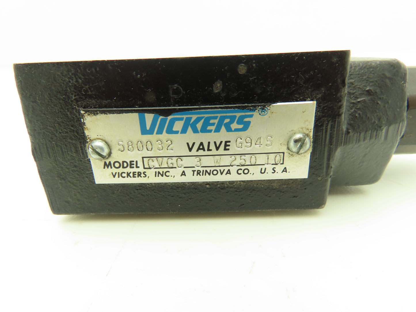 Vickers CVGC-3-W-250-10 Hydraulic Pressure Relief Sandwich Valve