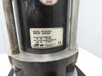 Ingersoll Rand ARO 67120-P43 Pneumatic Extrusion Pump Air Motor Only