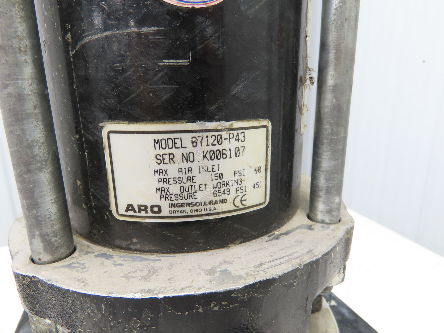 Ingersoll Rand ARO 67120-P43 Pneumatic Extrusion Pump Air Motor Only