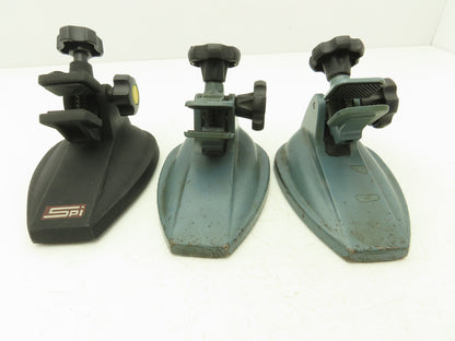 SPI 12-460 Cast Iron Micrometer Stand W/Padded Jaws Open To 20mm Lot of 3