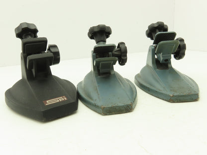 SPI 12-460 Cast Iron Micrometer Stand W/Padded Jaws Open To 20mm Lot of 3