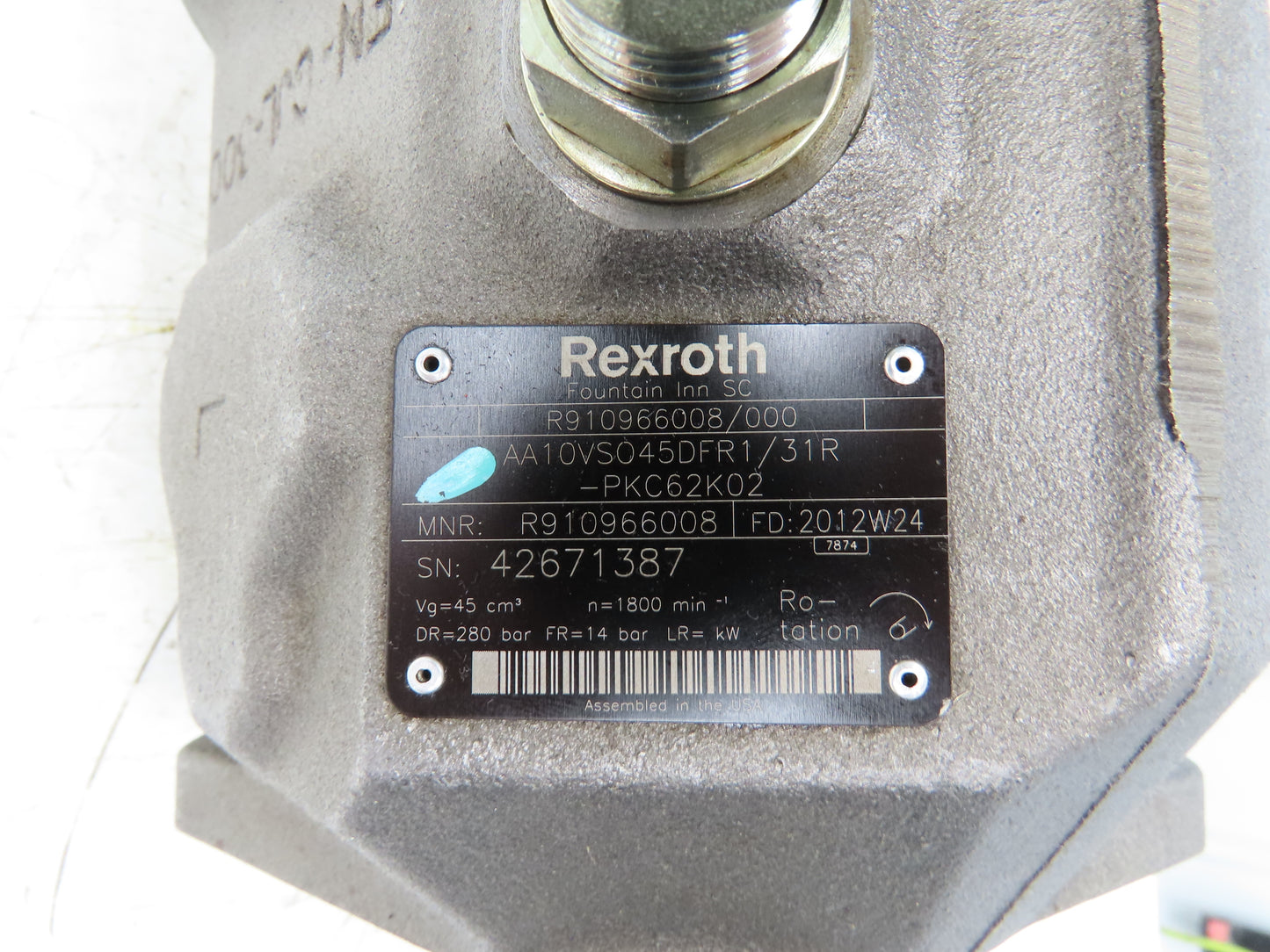 Rexroth AA10VS045DFR1/31R-PKC62K02 Hydraulic Piston Pump Series 31