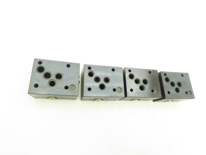 Vickers MA-02307955 Hydraulic Valve Manifold Subplate Module 4-Bolt D05 Lot of 4