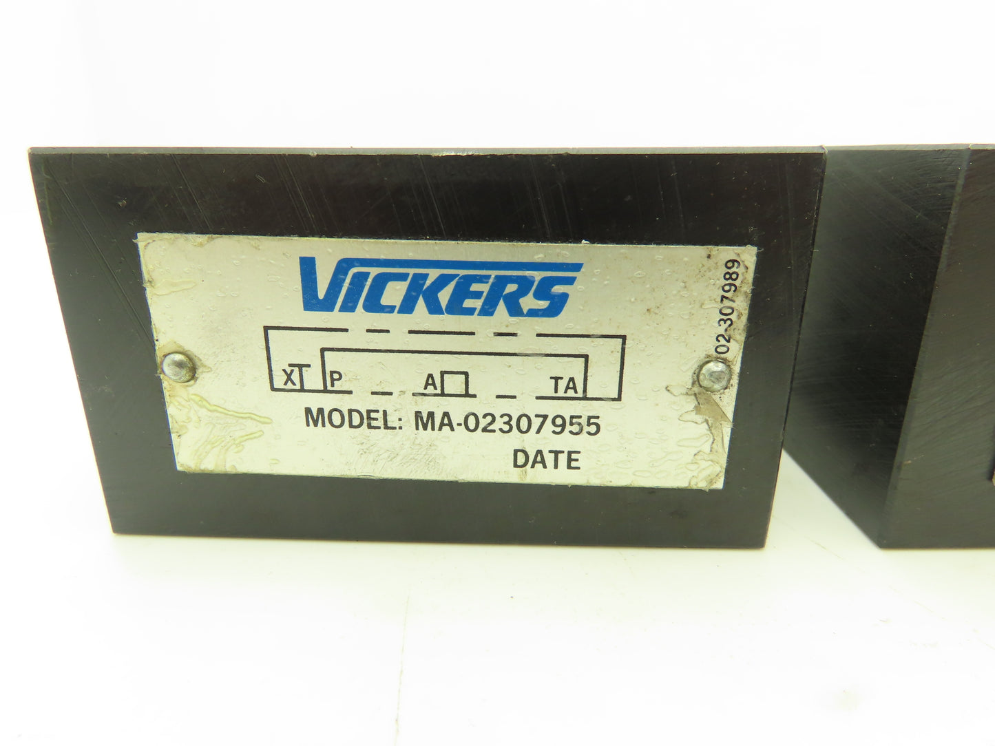 Vickers MA-02307955 Hydraulic Valve Manifold Subplate Module 4-Bolt D05 Lot of 4