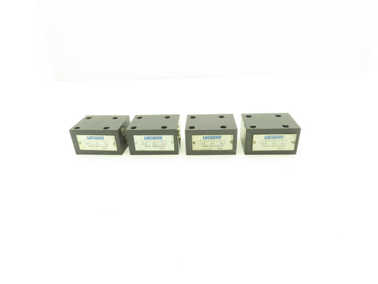 Vickers MA-02307955 Hydraulic Valve Manifold Subplate Module 4-Bolt D05 Lot of 4
