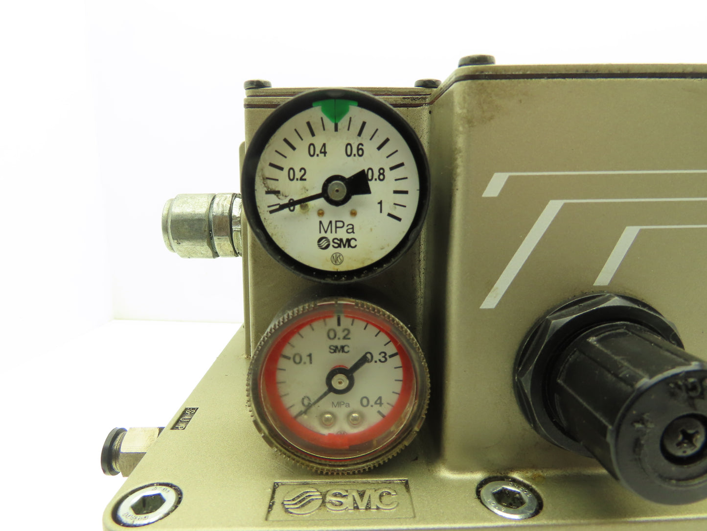 SMC LMU200-53 Pneumatic Lubricator Oil Mist Sprayer Pump 1 Gal Tank 24VDC