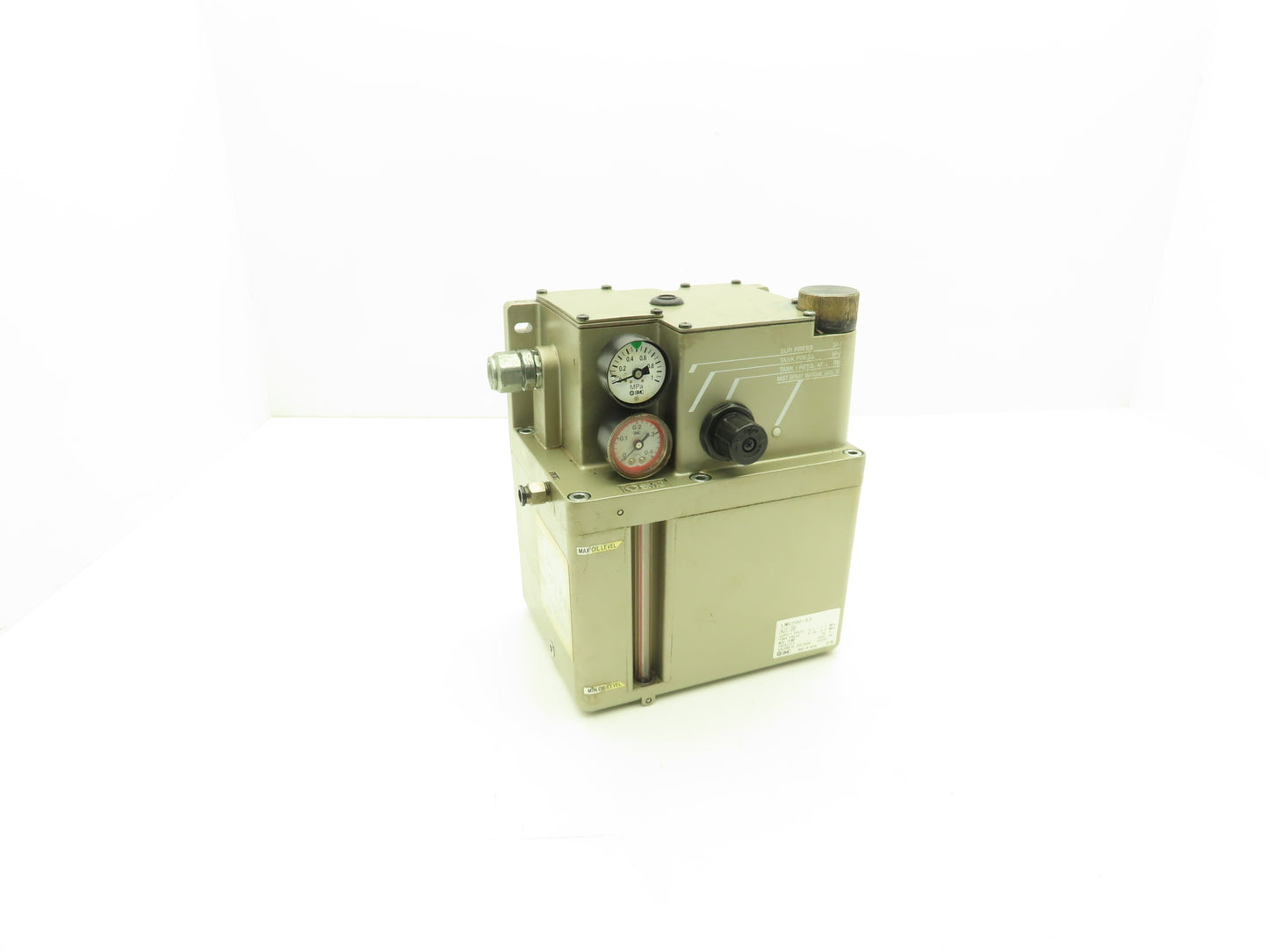 SMC LMU200-53 Pneumatic Lubricator Oil Mist Sprayer Pump 1 Gal Tank 24VDC