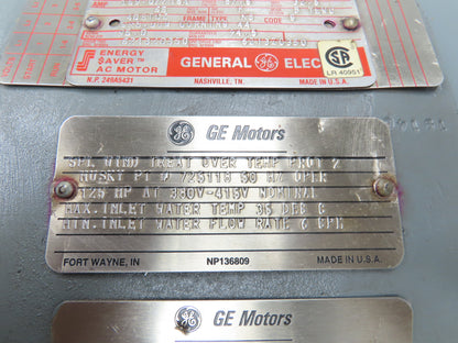 General Electric GE Spindle Motor 1780RPM 150Hp 460V Water Cooled 	408TCZ