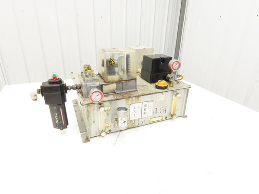 Taco Azbil MCB-B6L3-BY20 Pneumatic Lubricator Oil Mist Sprayer Pump 5 Gal 110V