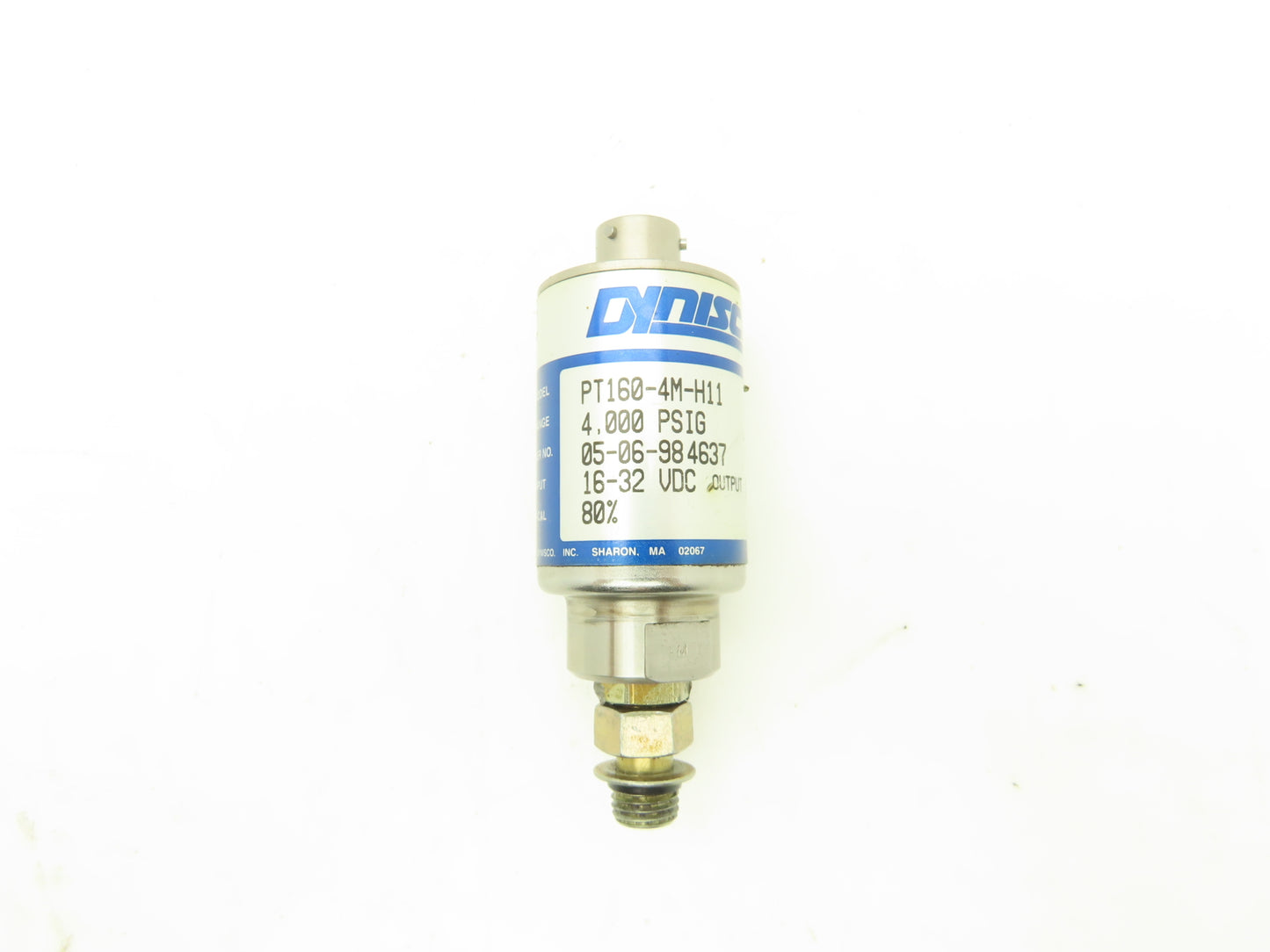 Dynisco PT160-3M-H11 Hydraulic Pressure Transducer Sensor 4000 PSI 15-32VDC