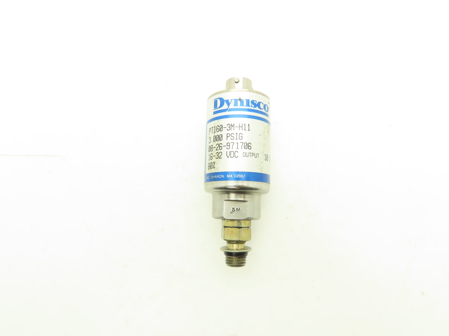 Dynisco PT160-3M-H11 Pressure Sensor 0-3000psig Transducer 16-32VDC In