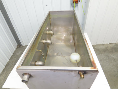 Stainless Steel Tank 75 Gallon 3/4 Top 15 Gauge 48.25x19x20"
