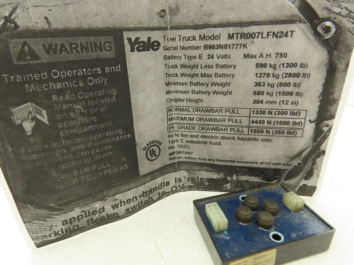 Rema 8546102 Control Module Four Button Off Yale Tow Truck MTR007LFN24T