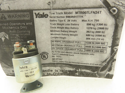 Iskra ARD119411.250.229 Pump Contactor Solenoid Off Yale Tow Truck MTR007LFN24T